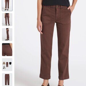 Studio Blue Sophia Relaxed Utility Pant Size 28 Brown